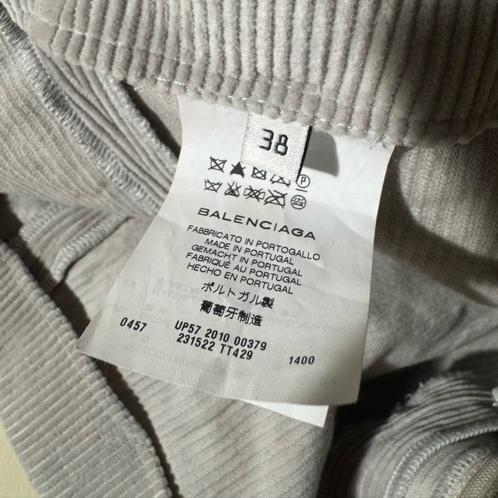 Vintage Balenciaga Gray Corduroy Pants | Tailored Designer Trousers - Picture 8 of 8
